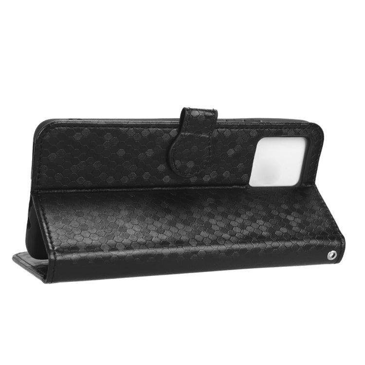 For Motorola Moto G72 4G Honeycomb Dot Texture Leather Phone Case