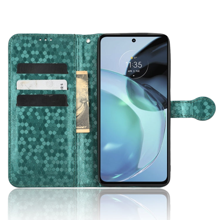 For Motorola Moto G72 4G Honeycomb Dot Texture Leather Phone Case