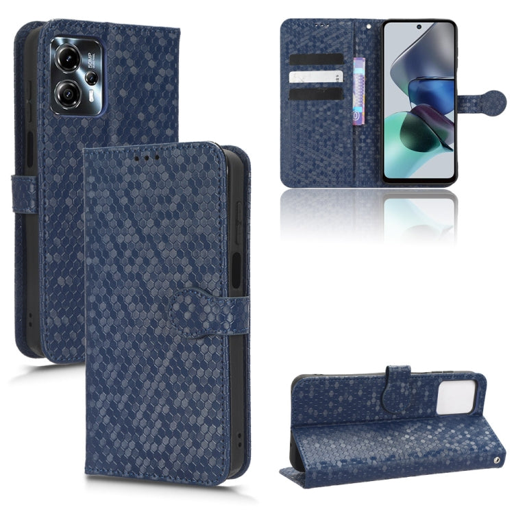For Motorola Moto G13 / G23 4G Honeycomb Dot Texture Leather Phone Case