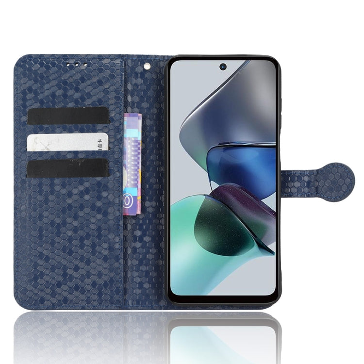 For Motorola Moto G13 / G23 4G Honeycomb Dot Texture Leather Phone Case