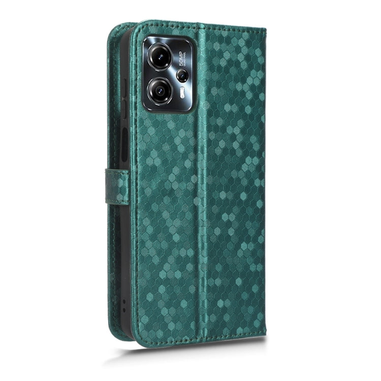 For Motorola Moto G13 / G23 4G Honeycomb Dot Texture Leather Phone Case
