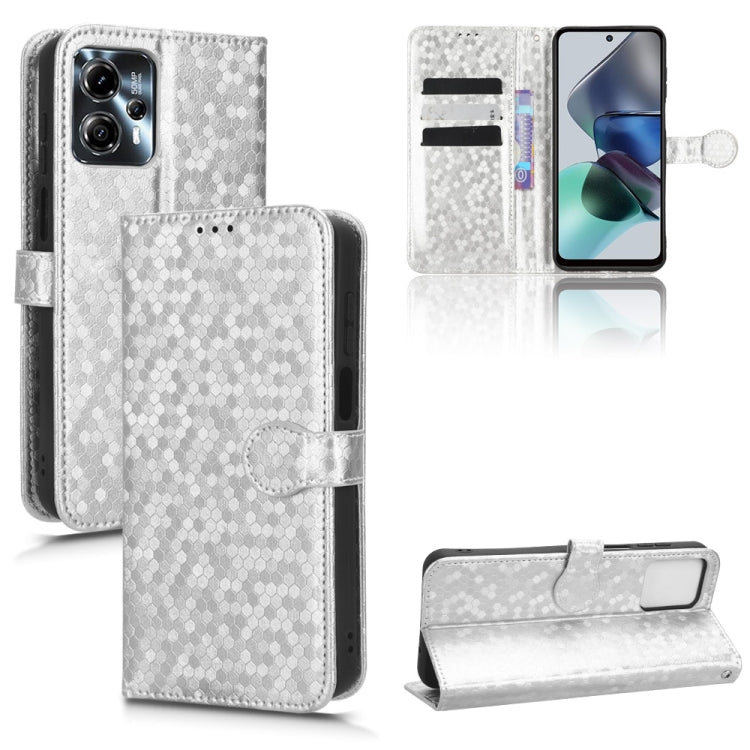 For Motorola Moto G13 / G23 4G Honeycomb Dot Texture Leather Phone Case