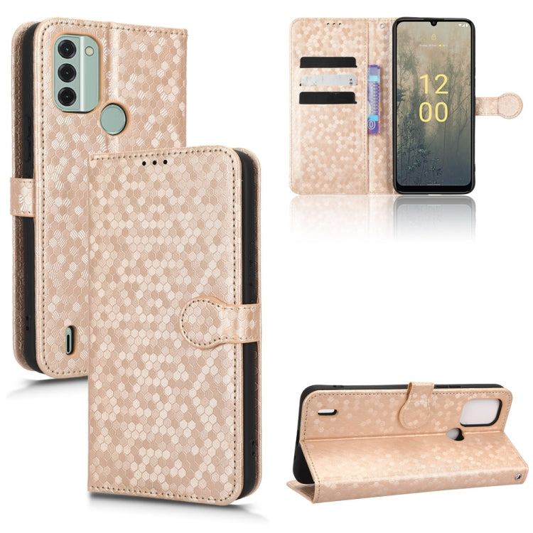 For Nokia C31 Honeycomb Dot Texture Leather Phone Case