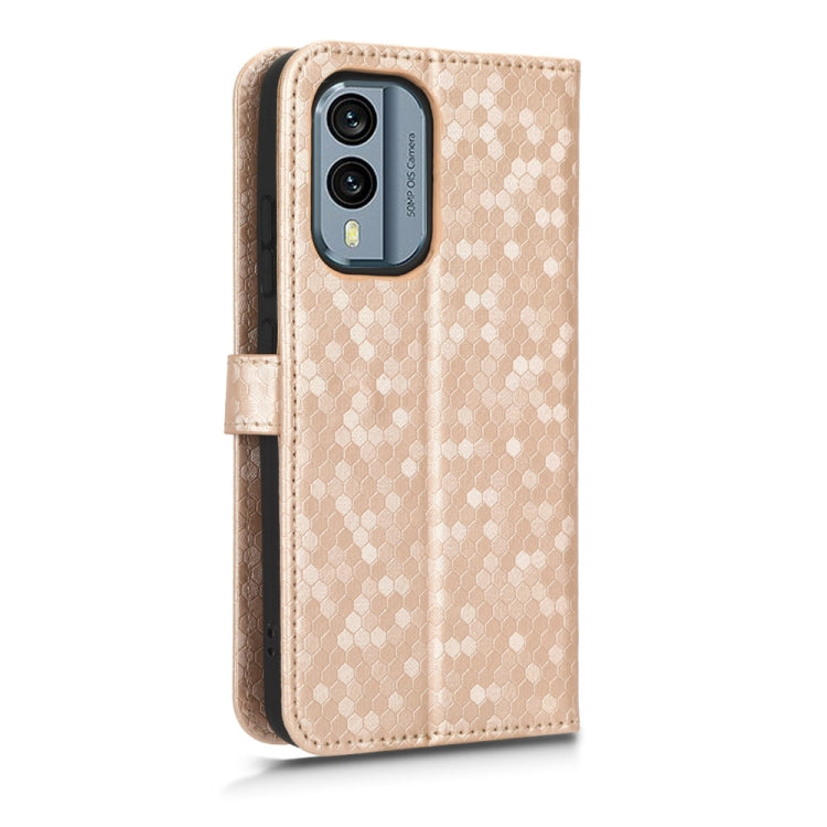 For Nokia X30 5G Honeycomb Dot Texture Leather Phone Case