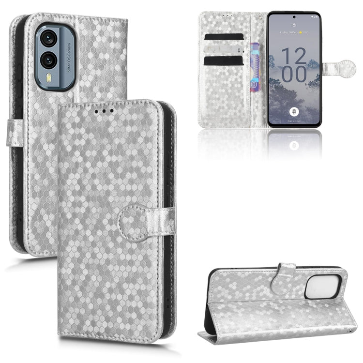 For Nokia X30 5G Honeycomb Dot Texture Leather Phone Case
