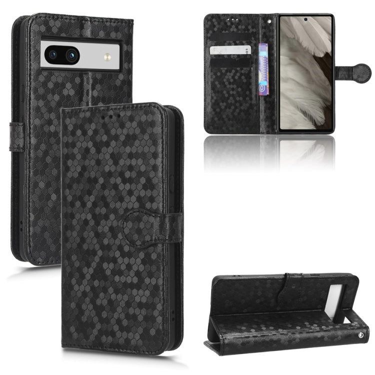 For Google Pixel 7a Honeycomb Dot Texture Leather Phone Case