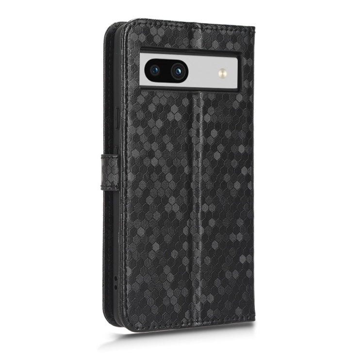 For Google Pixel 7a Honeycomb Dot Texture Leather Phone Case