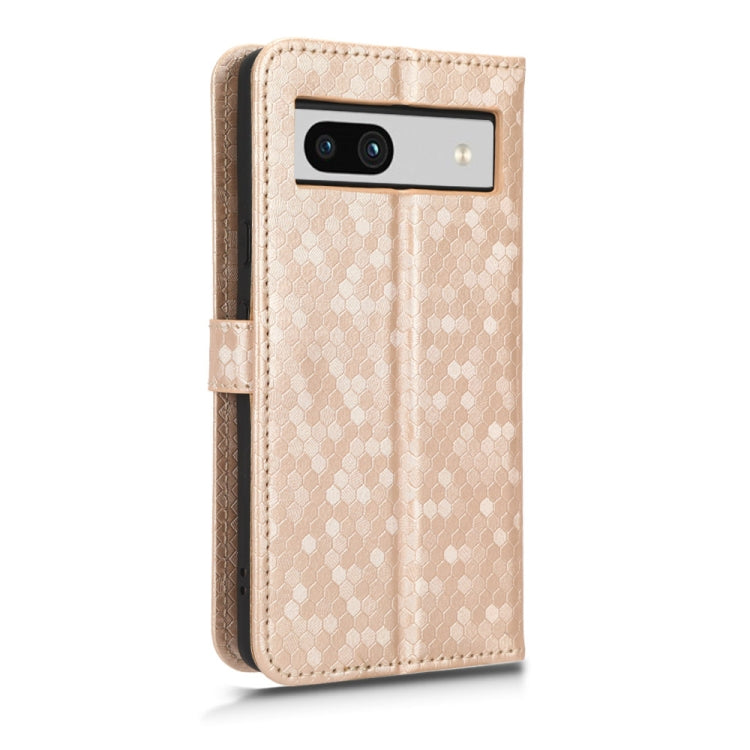 For Google Pixel 7a Honeycomb Dot Texture Leather Phone Case