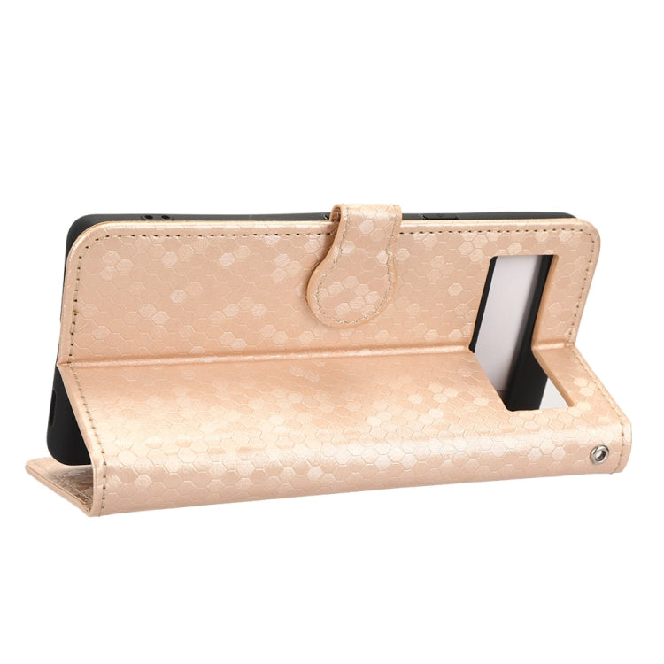 For Google Pixel 7a Honeycomb Dot Texture Leather Phone Case