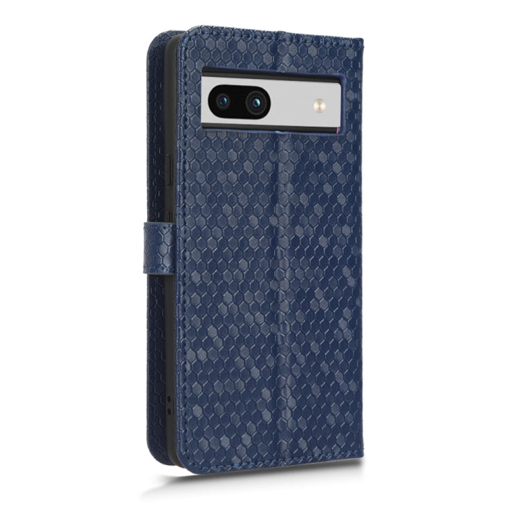 For Google Pixel 7a Honeycomb Dot Texture Leather Phone Case