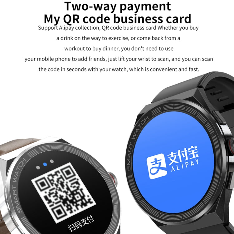 BM01 1.45 inch Steel Band IP68 Waterproof Smart Watch Support Bluetooth Call / NFC