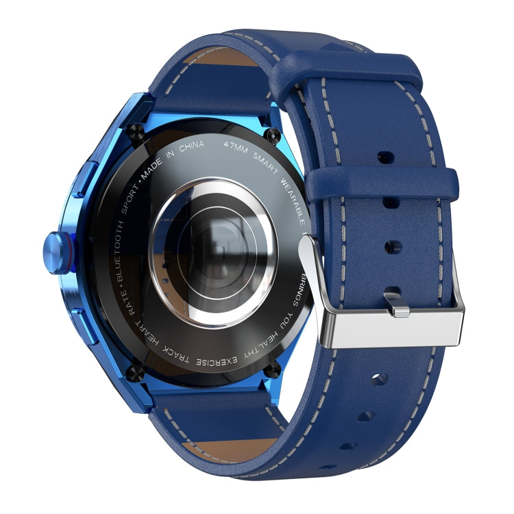 BM01 1.45 inch Leather Band IP68 Waterproof Smart Watch Support Bluetooth Call / NFC