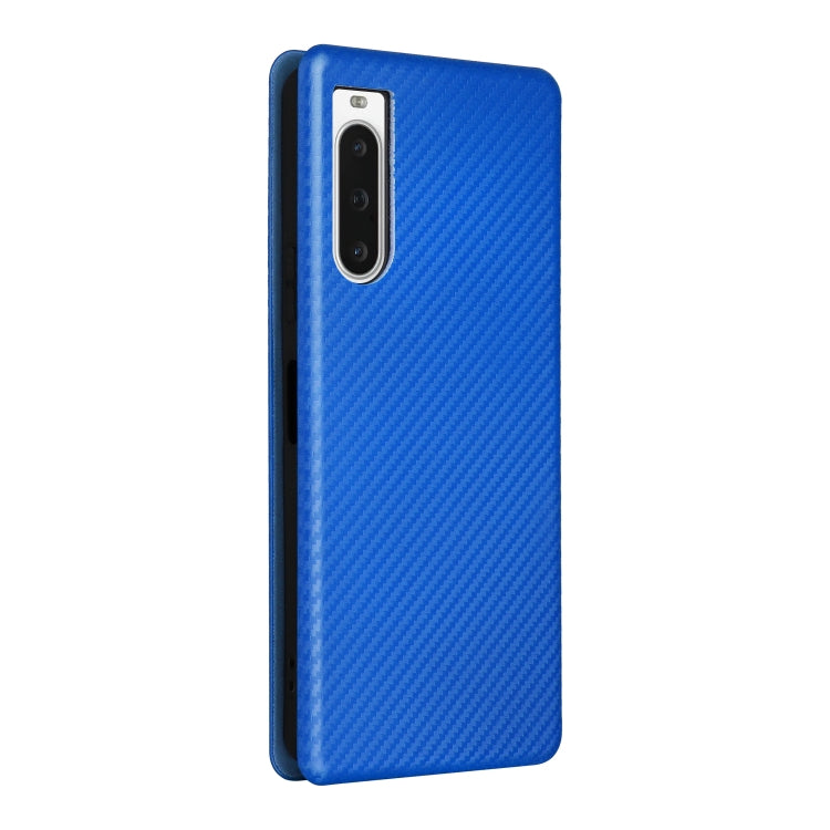For Sony Xperia 10 V Carbon Fiber Texture Flip Leather Phone Case