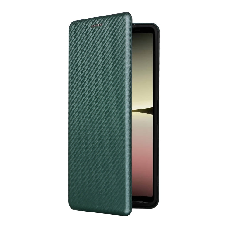 For Sony Xperia 10 V Carbon Fiber Texture Flip Leather Phone Case
