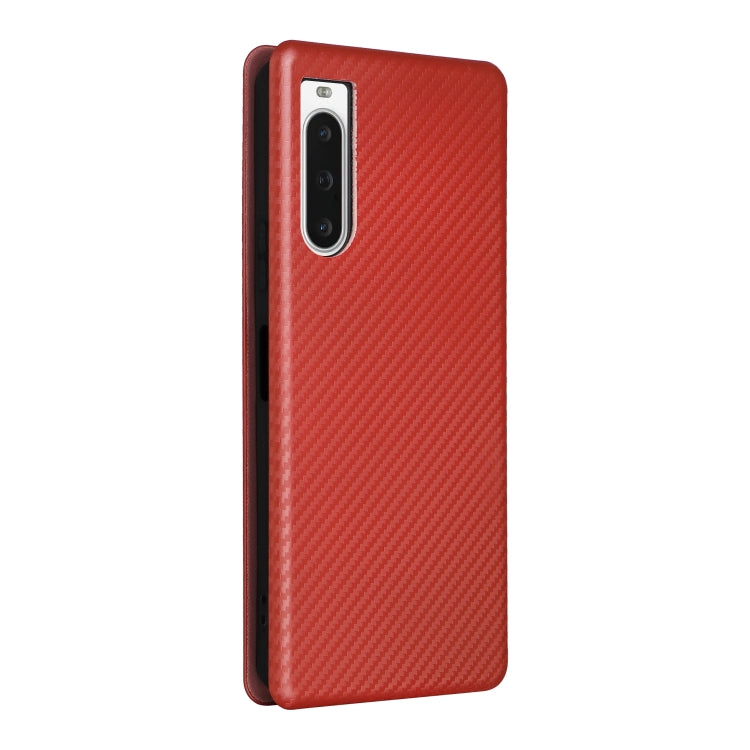 For Sony Xperia 10 V Carbon Fiber Texture Flip Leather Phone Case
