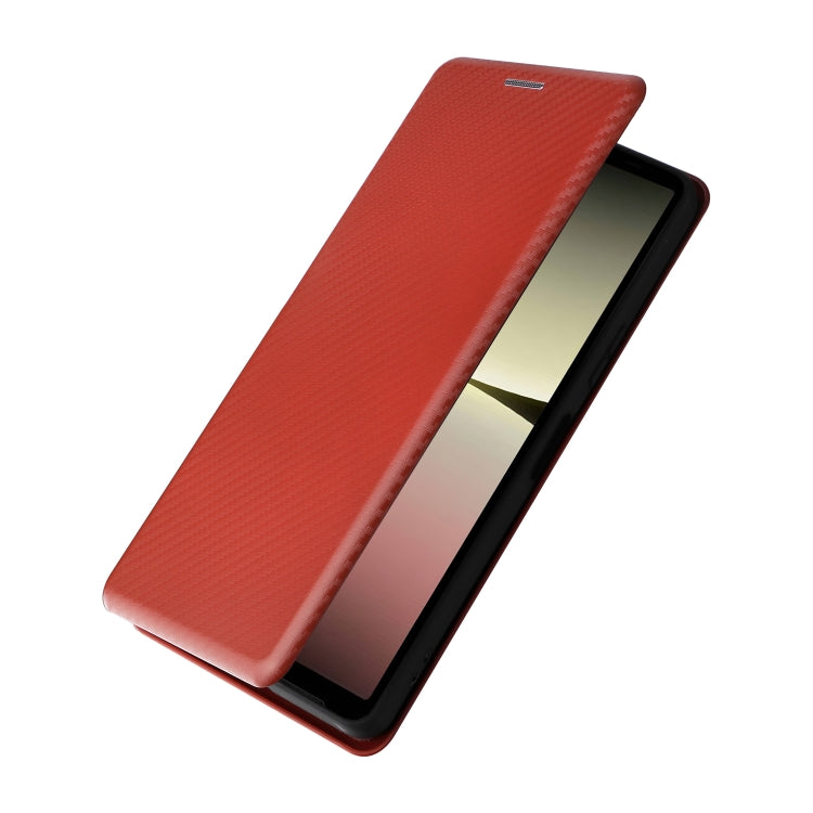 For Sony Xperia 10 V Carbon Fiber Texture Flip Leather Phone Case