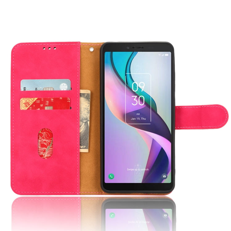 For TCL ION X Skin Feel Magnetic Flip Leather Phone Case