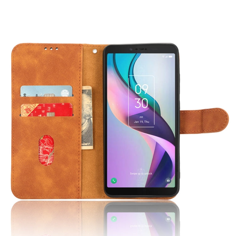 For TCL ION X Skin Feel Magnetic Flip Leather Phone Case