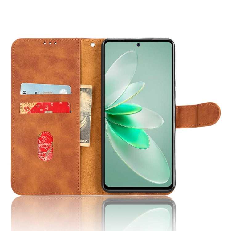 For vivo S16e Skin Feel Magnetic Flip Leather Phone Case