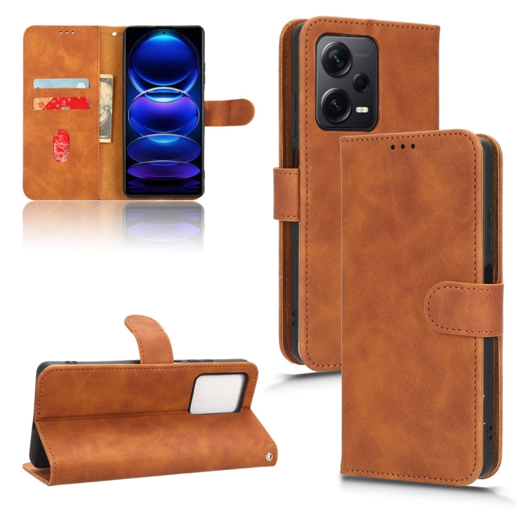 For Xiaomi Redmi Note 12 Pro+ 5G Skin Feel Magnetic Flip Leather Phone Case