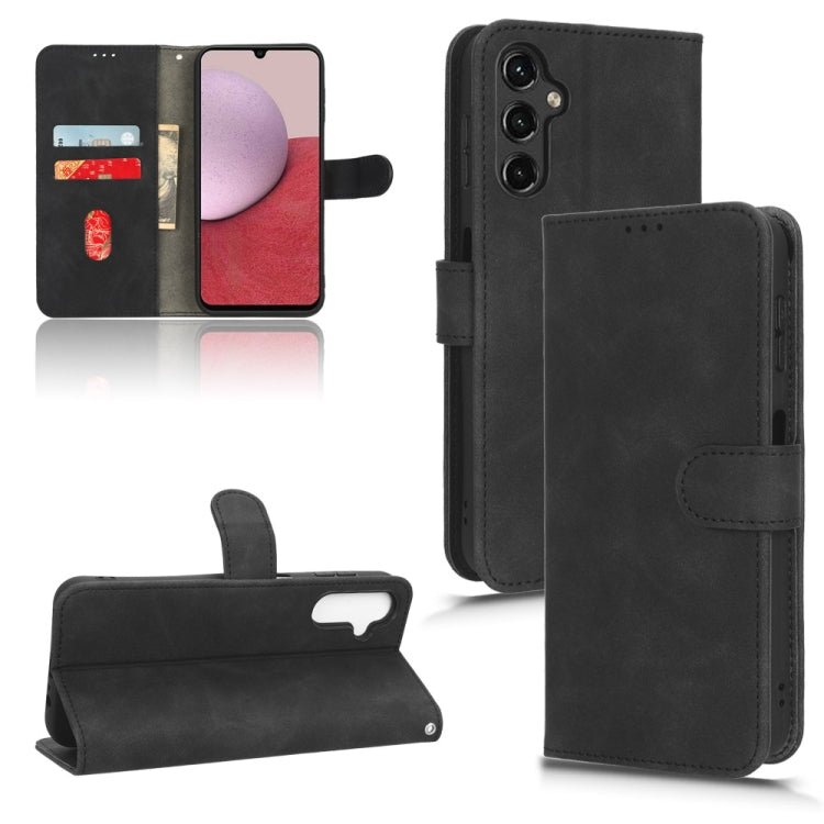 For Samsung Galaxy A24 4G Skin Feel Magnetic Flip Leather Phone Case