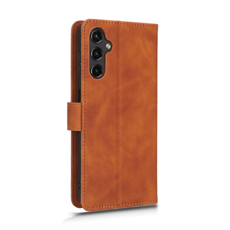 For Samsung Galaxy A24 4G Skin Feel Magnetic Flip Leather Phone Case
