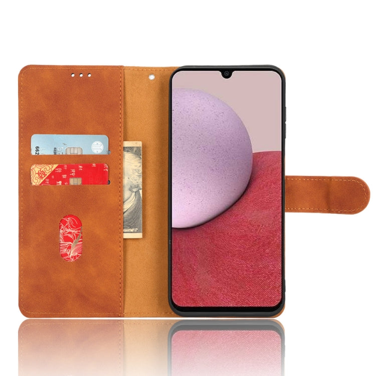For Samsung Galaxy A24 4G Skin Feel Magnetic Flip Leather Phone Case