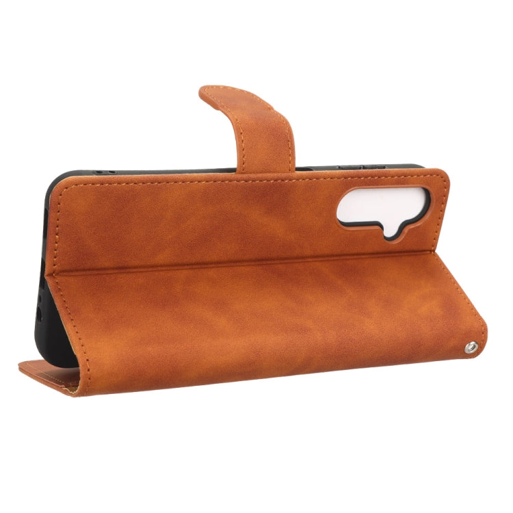 For Samsung Galaxy A24 4G Skin Feel Magnetic Flip Leather Phone Case
