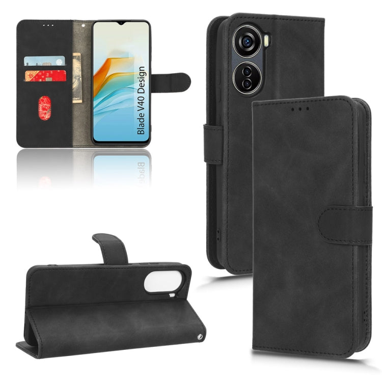 For ZTE Blade V40 Design Skin Feel Magnetic Flip Leather Phone Case