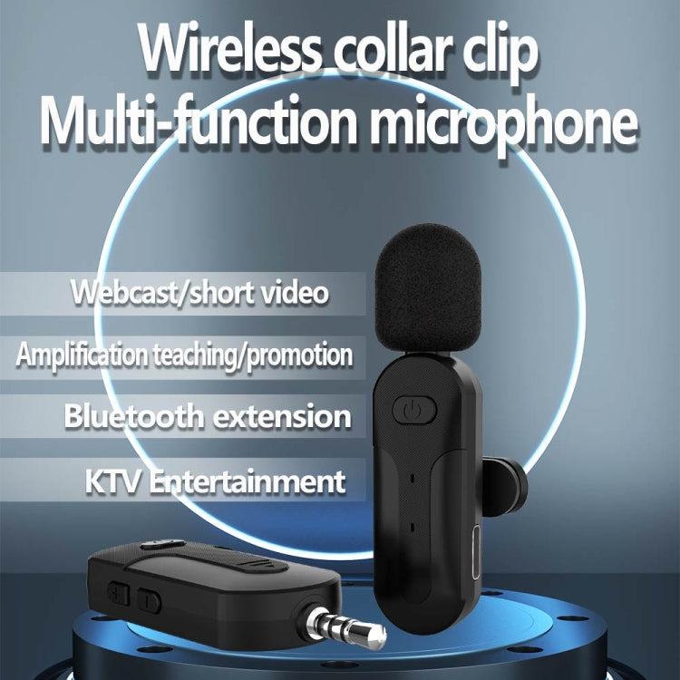 3.5mm Wireless Lavalier Multifunctional Microphone with Bluetooth Expansion(Black)