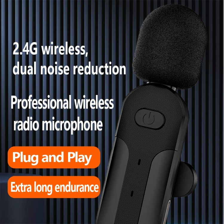 3.5mm Wireless Lavalier Multifunctional Microphone with Bluetooth Expansion(Black)
