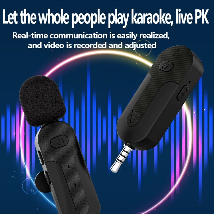 3.5mm Wireless Lavalier Multifunctional Microphone with Bluetooth Expansion(Black)