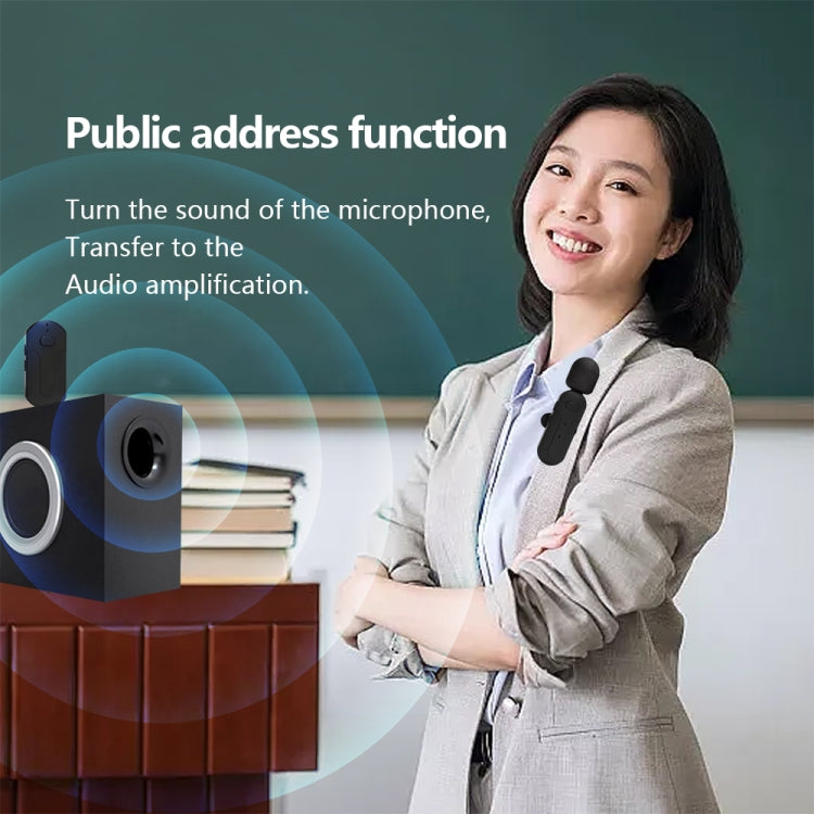 3.5mm Wireless Lavalier Multifunctional Microphone with Bluetooth Expansion(Black)
