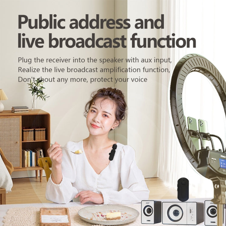 3.5mm Wireless Lavalier Multifunctional Microphone with Bluetooth Expansion(Black)