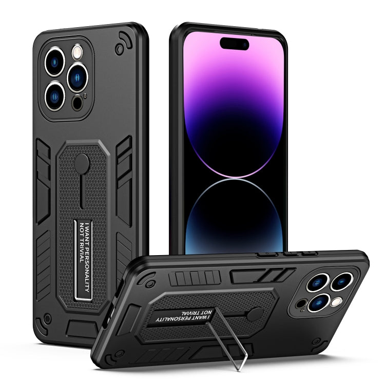 For iPhone 14 Pro Variety Brave Armor Finger Loop Holder Phone Case