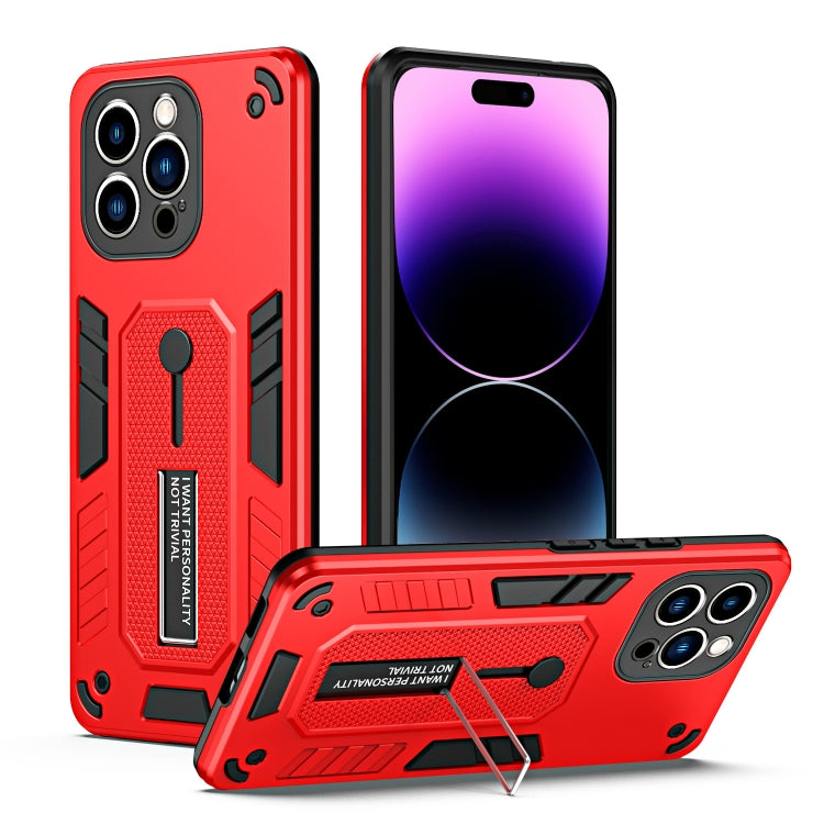 For iPhone 14 Pro Variety Brave Armor Finger Loop Holder Phone Case