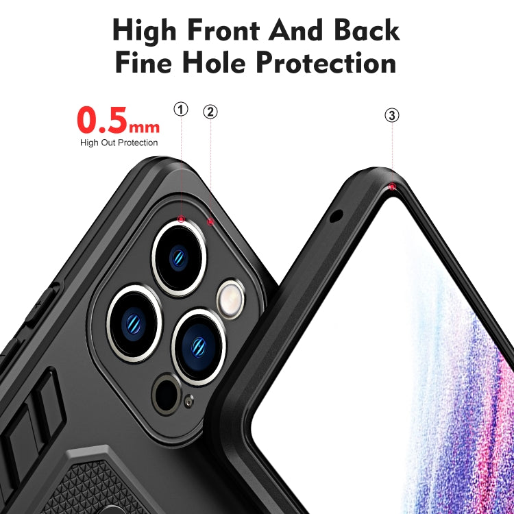 For iPhone 14 Pro Max Variety Brave Armor Finger Loop Holder Phone Case