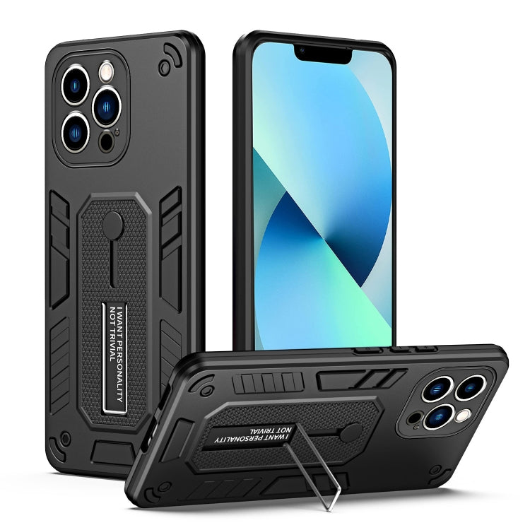 For iPhone 13 Pro Variety Brave Armor Finger Loop Holder Phone Case