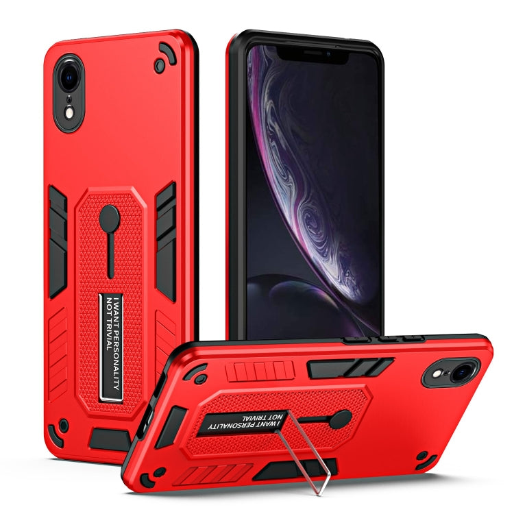 For iPhone XR Variety Brave Armor Finger Loop Holder Phone Case
