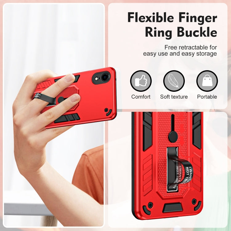 For iPhone XR Variety Brave Armor Finger Loop Holder Phone Case