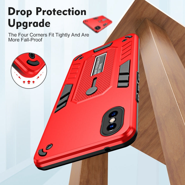 For iPhone XS Max Variety Brave Armor Finger Loop Holder Phone Case