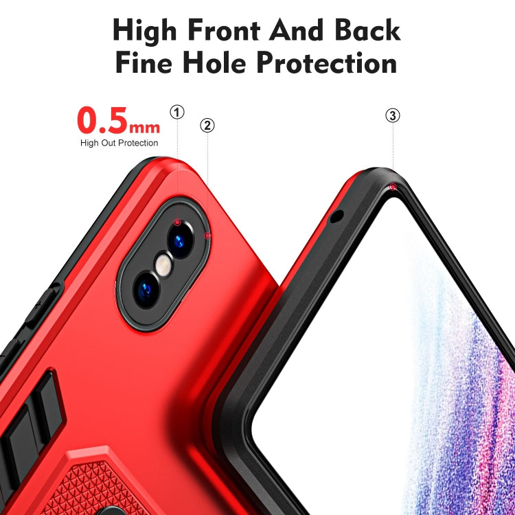 For iPhone XS Max Variety Brave Armor Finger Loop Holder Phone Case