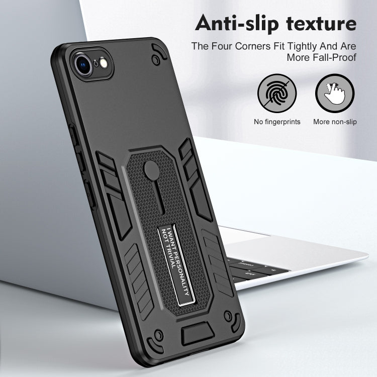 For iPhone SE 2022 / 2020 / 7 / 8 Variety Brave Armor Finger Loop Holder Phone Case