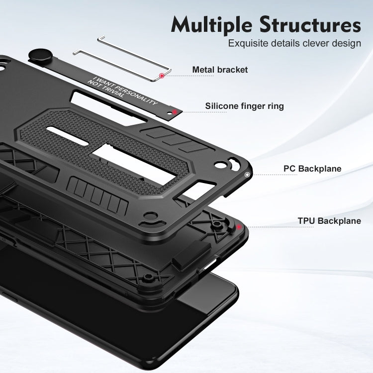 For iPhone SE 2022 / 2020 / 7 / 8 Variety Brave Armor Finger Loop Holder Phone Case