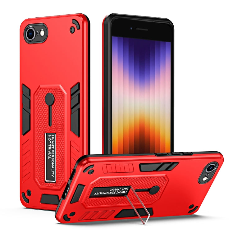 For iPhone SE 2022 / 2020 / 7 / 8 Variety Brave Armor Finger Loop Holder Phone Case