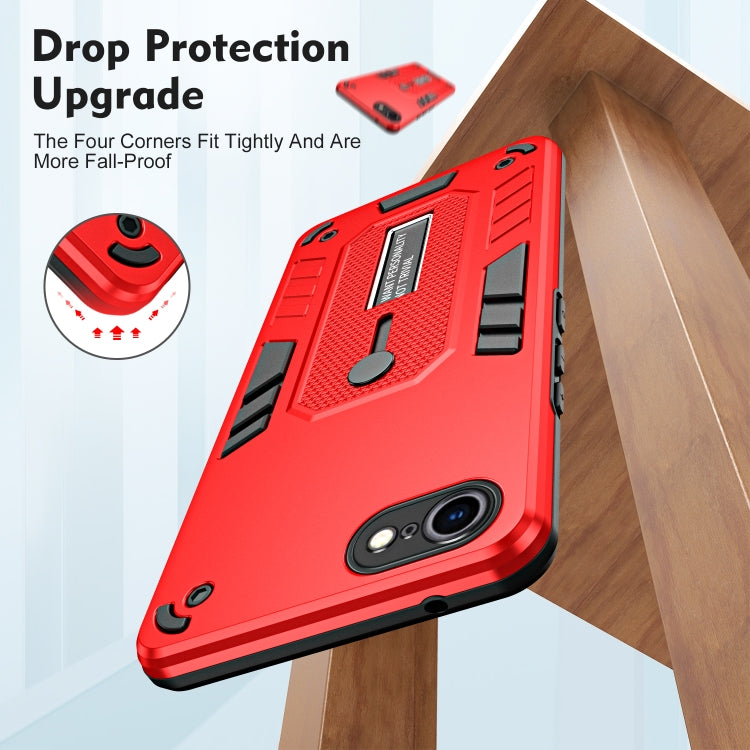 For iPhone SE 2022 / 2020 / 7 / 8 Variety Brave Armor Finger Loop Holder Phone Case