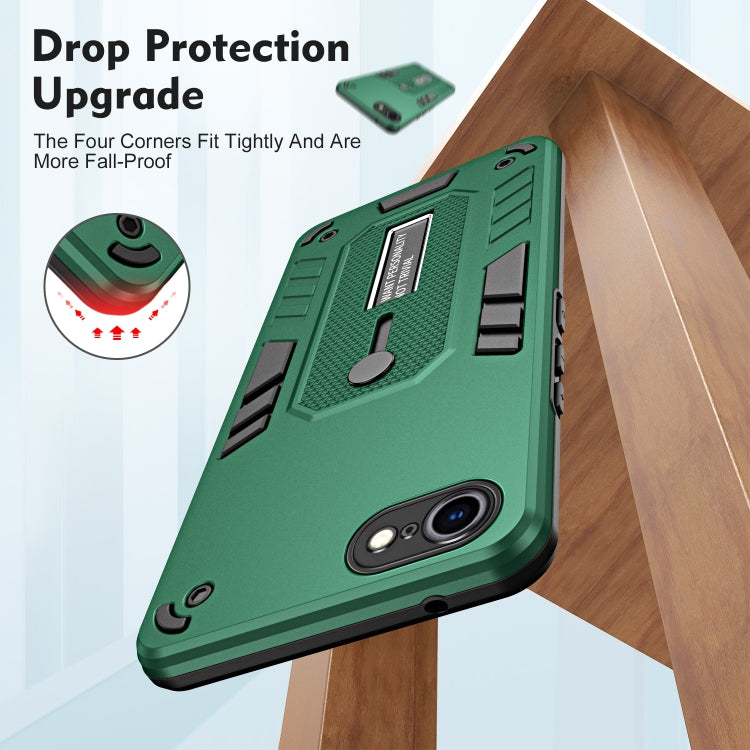 For iPhone SE 2022 / 2020 / 7 / 8 Variety Brave Armor Finger Loop Holder Phone Case
