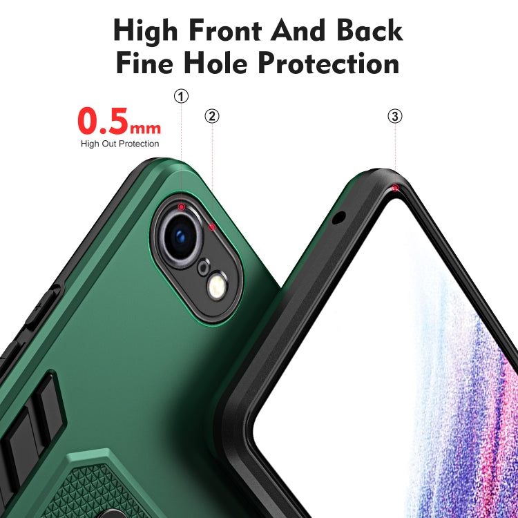 For iPhone SE 2022 / 2020 / 7 / 8 Variety Brave Armor Finger Loop Holder Phone Case