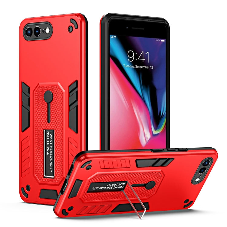 For iPhone 7 Plus / 8 Plus Variety Brave Armor Finger Loop Holder Phone Case