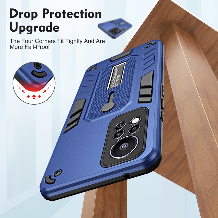 For Infinix Hot 11s NFC Variety Brave Armor Finger Loop Holder Phone Case
